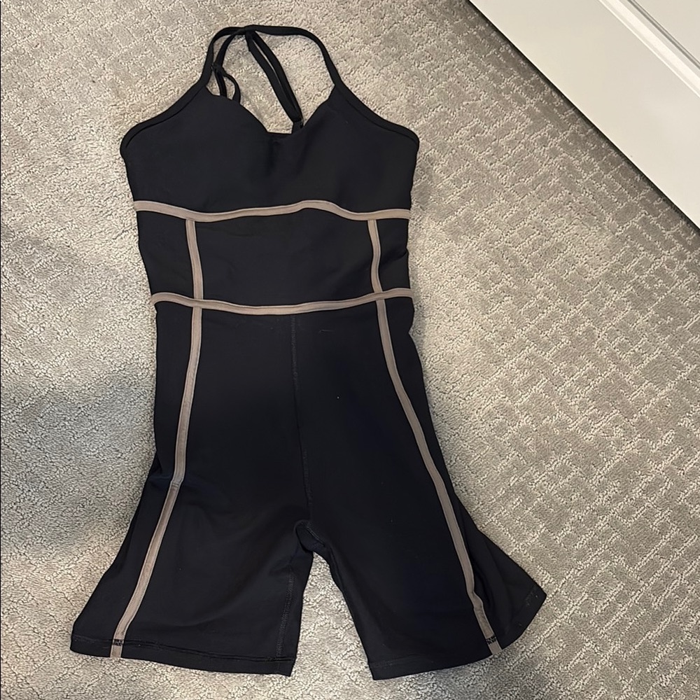 Black and Gray Halter Jumpsuit